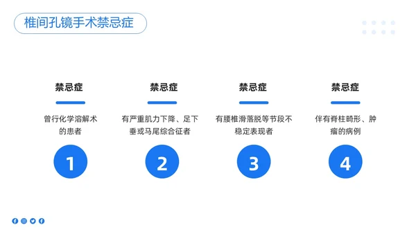 蓝色简约椎间孔镜术后护理PPT模板宣传PPT动态PPT