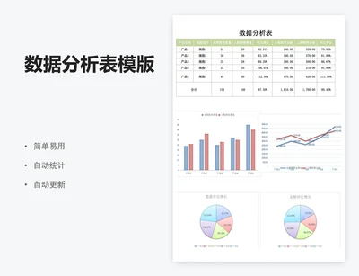数据分析表模版