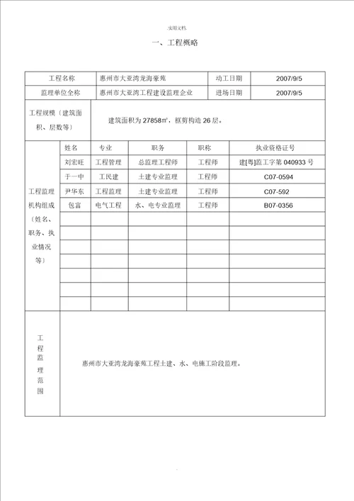 质量评估报告桩基础