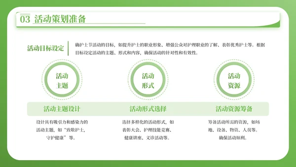 绿色简约风护士节宣传与科普PPT模板