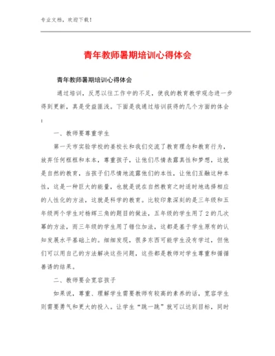 青年教师暑期培训心得体会范文19篇合辑.docx