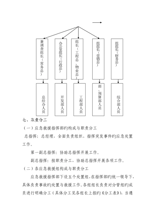 地产公司突发事件应急全新预案.docx