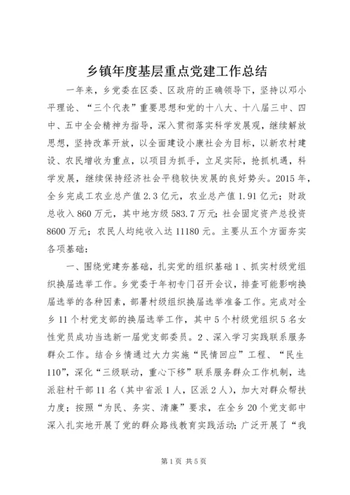 乡镇年度基层重点党建工作总结.docx