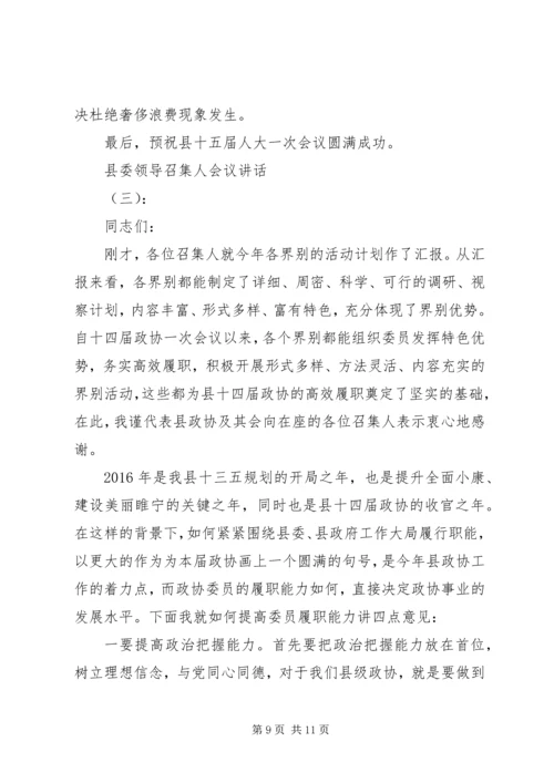 县委领导召集人会议讲话.docx