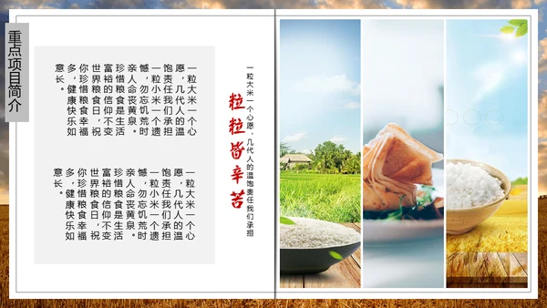 大粮仓粮食丰秋通用PPT模板