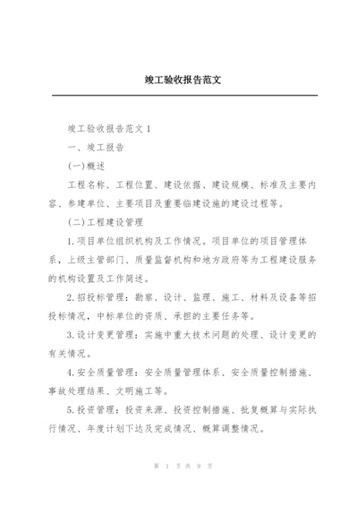 竣工验收报告范文.docx