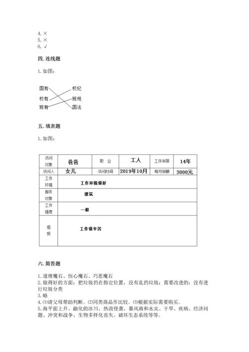 部编版四年级上册道德与法治期末测试卷【夺冠】.docx