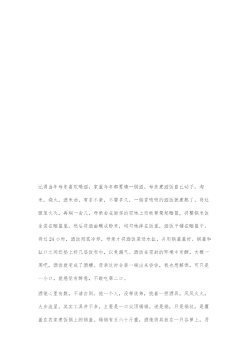 乡村酿酒是个技术活儿.docx