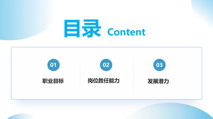 蓝色简约临床医学专业大学生求职个人能力综合展示职业生涯规划PPT