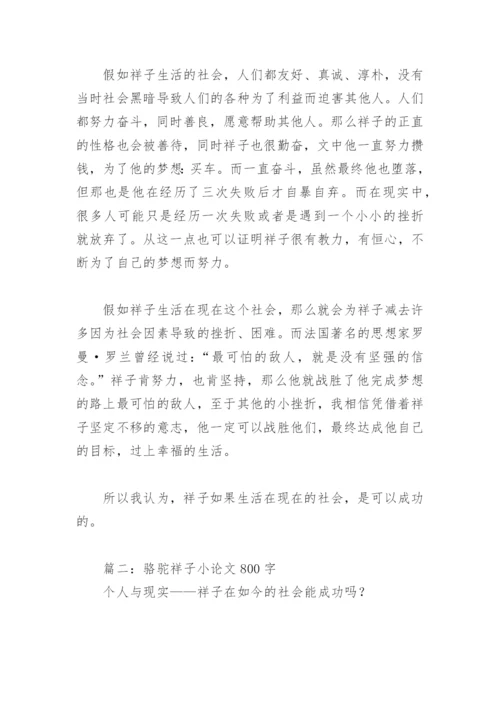 骆驼祥子小论文800字(精选4篇).docx