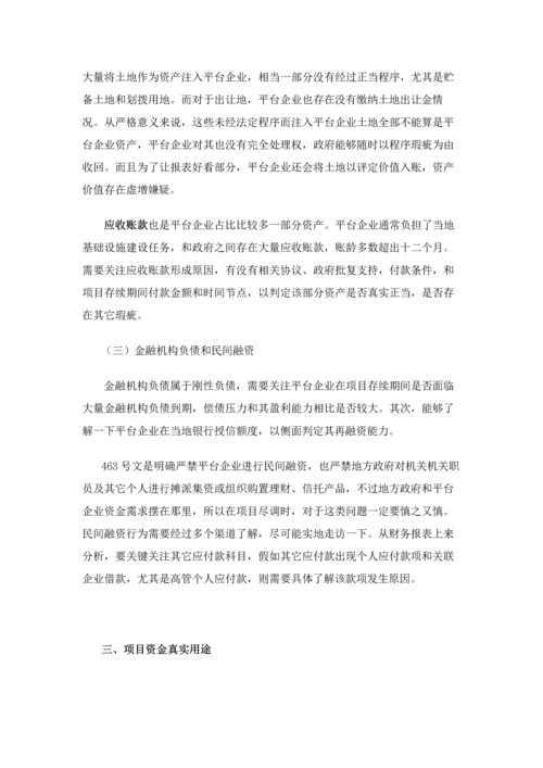 平台公司融资优质项目的尽职专项调查要点.docx