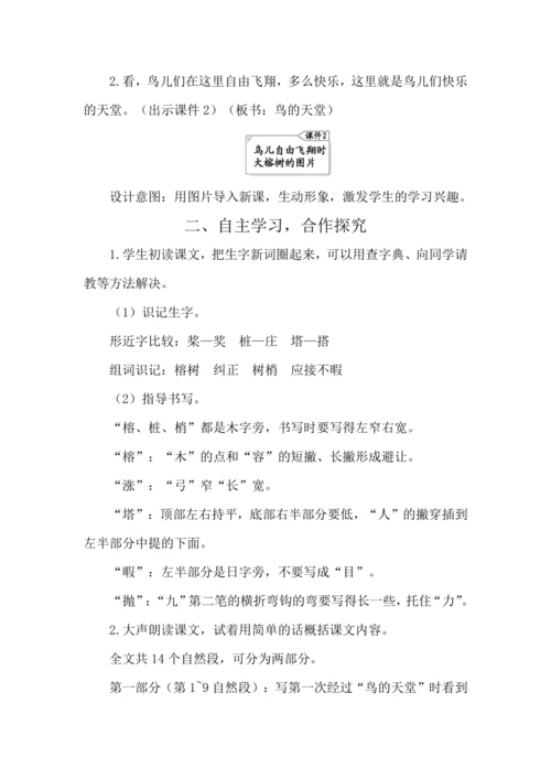 23 鸟的天堂 教案