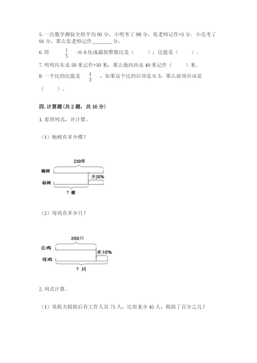 景谷傣族彝族自治县六年级下册数学期末测试卷附精品答案.docx
