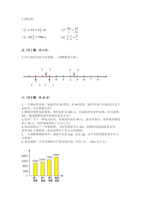 小学数学六年级下册竞赛试题（模拟题）.docx