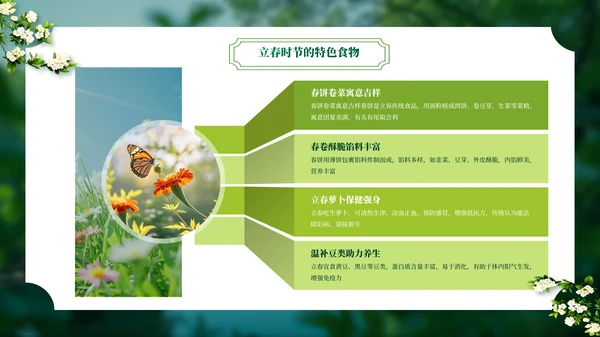 绿色二十四节气立春PPT模板