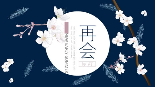 你好夏天女性白领工作总结通用PPT模板