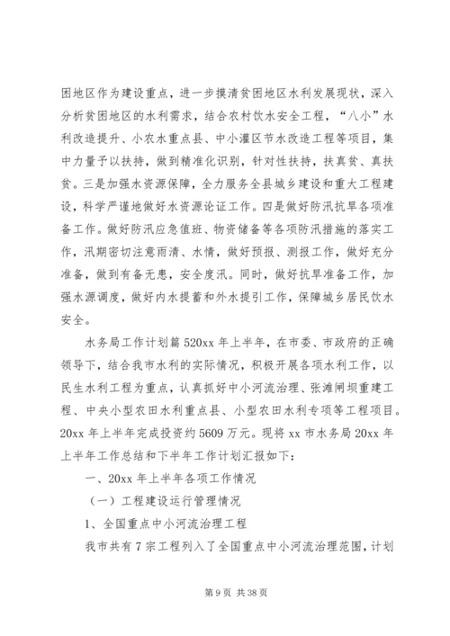 水务局工作计划 (2).docx