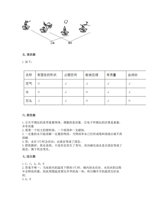 教科版三年级上册科学期末测试卷【历年真题】.docx