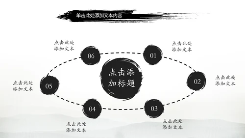 古典画轴画卷中国风水墨动态PPT模板