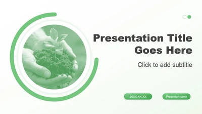 绿色简约风假期作业汇报PPT主题模板