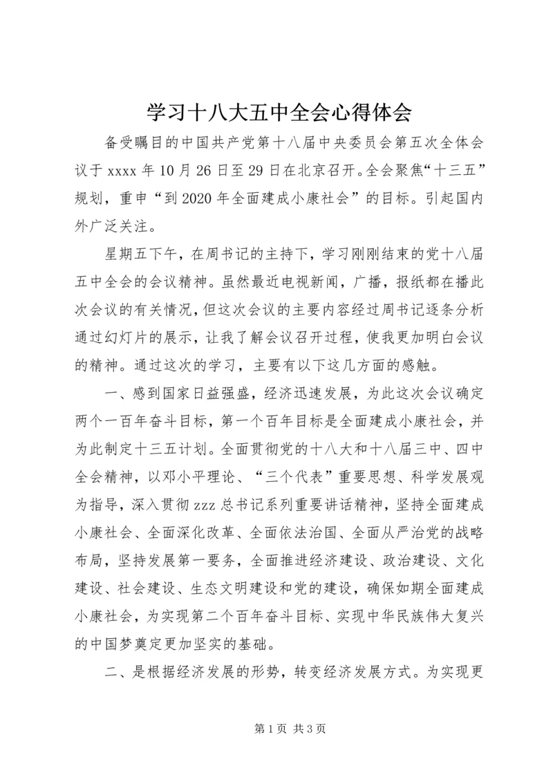 学习十八大五中全会心得体会 (2).docx