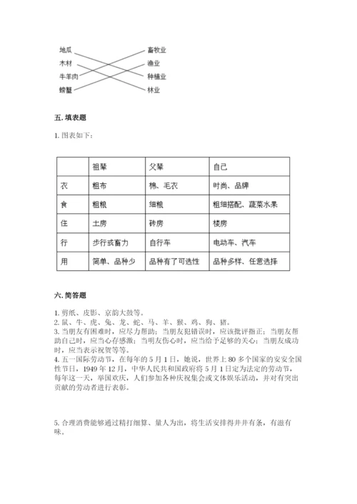 部编版道德与法治四年级下册期末测试卷带答案（综合卷）.docx