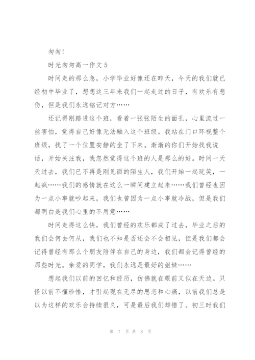 时光匆匆高一作文5篇.docx