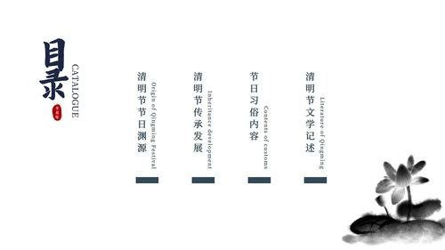 清明节主题ppt模板