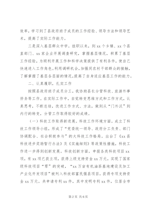 副县长挂职的年度工作总结范文.docx