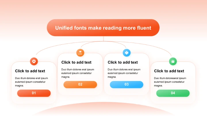渐变纯文字PPT层次结构