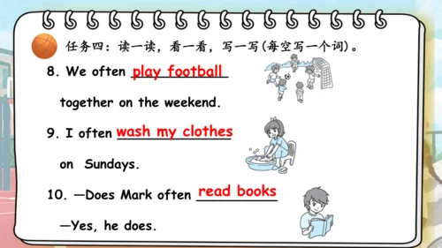 Unit 2 My week 复习课件（词组+句型+语音+语法+写作指导）