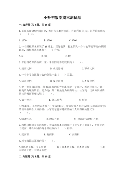 小升初数学期末测试卷精品【实用】.docx
