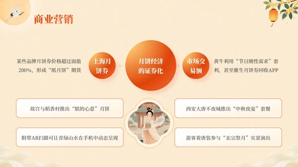 橙色中国风中秋月韵：中秋节文化宣传PPT模板