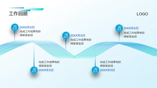 青绿简约年终汇报PPT模板