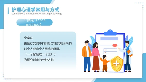 蓝色插画简约风护理心理学医护培训PPT课件