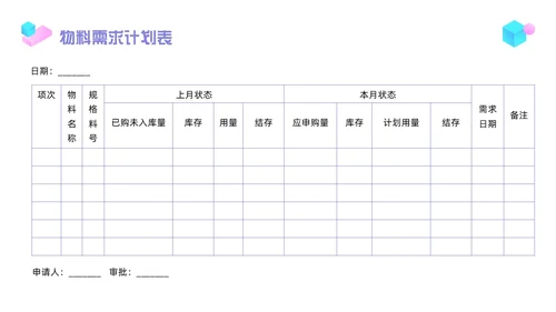 紫色简约物料管理PPT模板宣传PPT动态PPT