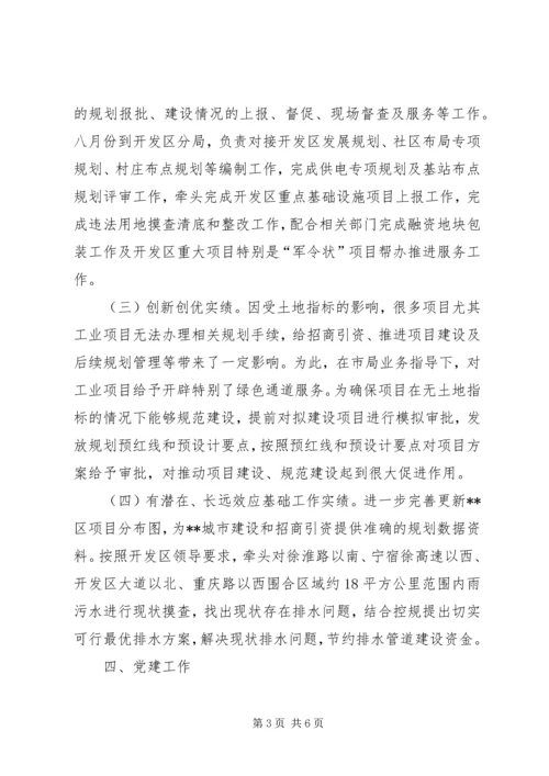 开发区规划分局个人工作总结.docx