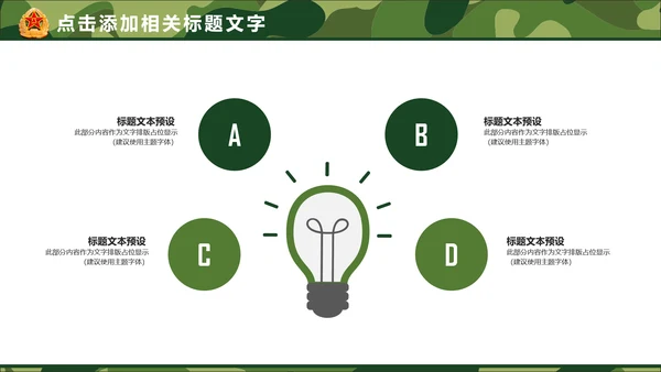迷彩八一军队国防部队建设PPT模板