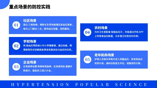 蓝色简约风全国高血压日科普PPT模板