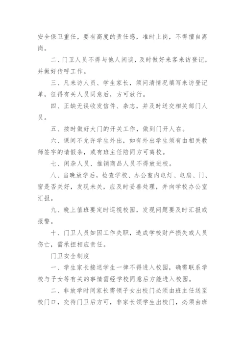 中职学校门卫岗位职责.docx