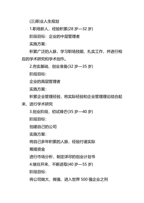 研究生个人职业发展规划