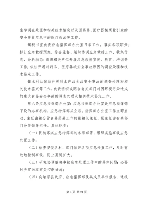 鲤鱼江镇食品药品安全突发事故应急预案 (3).docx