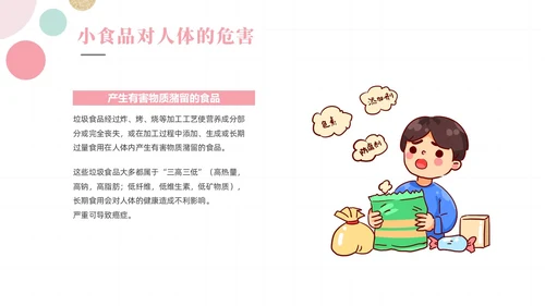 粉色绿色清新简约网格圆点小学生食品安全主题班会动态PPT食品安全宣传周