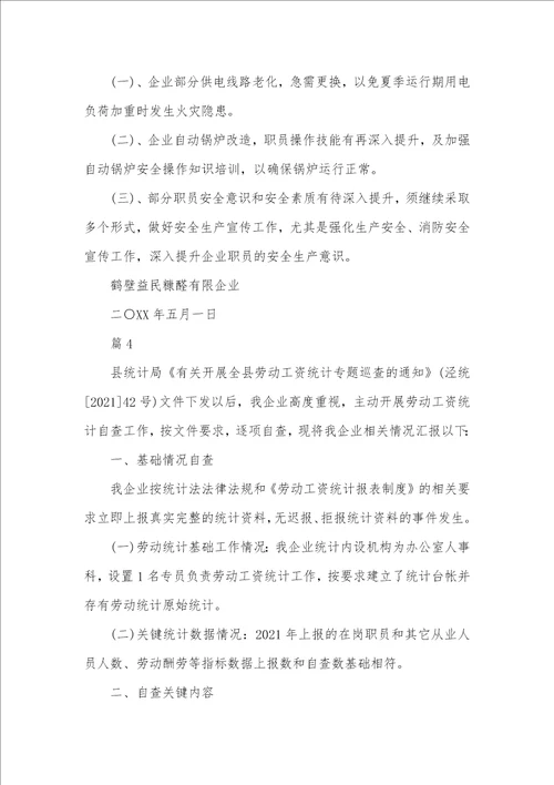 2021年企业自查汇报 6