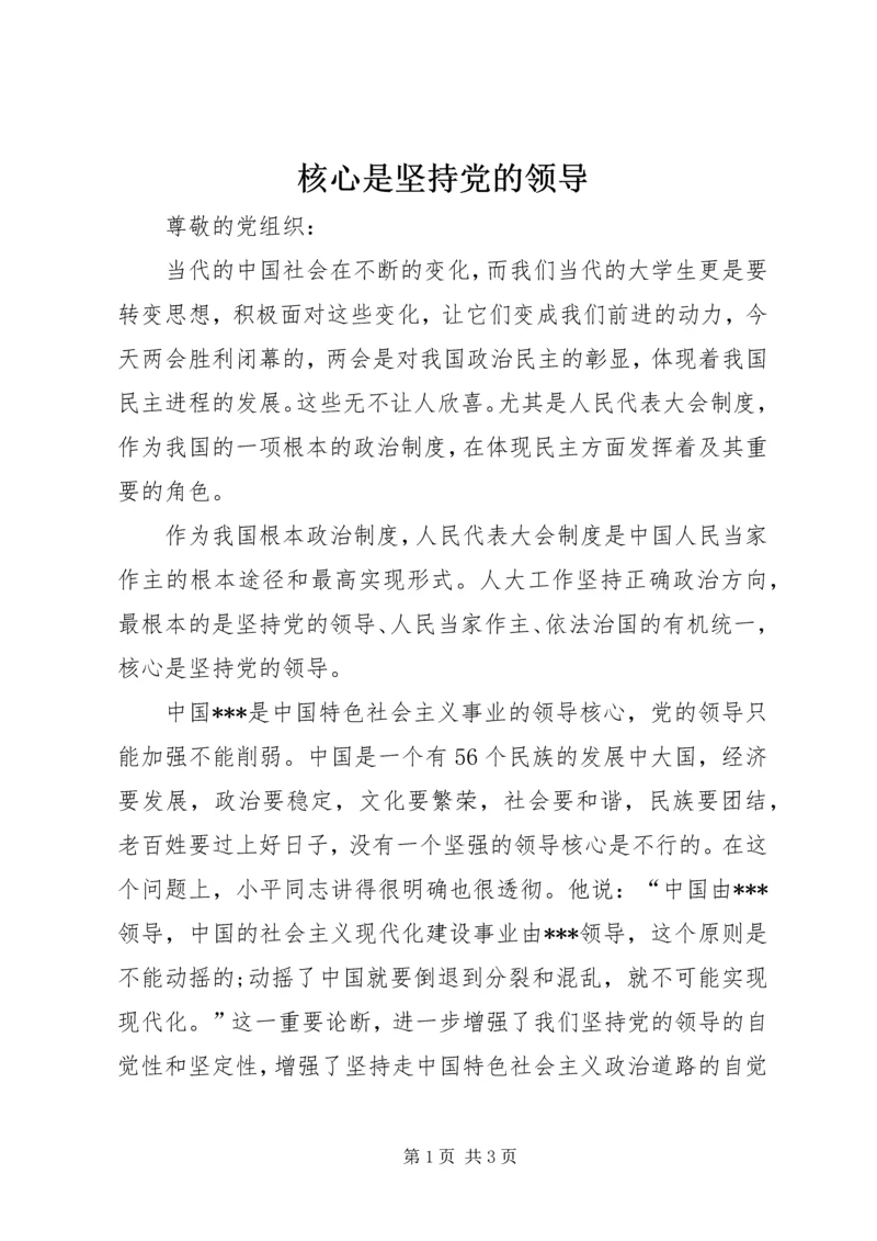 核心是坚持党的领导.docx