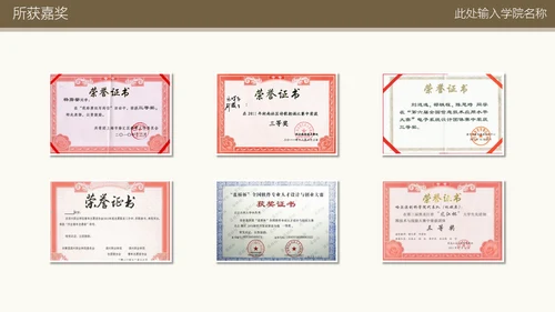 某大学奖学金答辩通用PPT模板