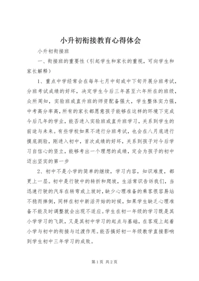 小升初衔接教育心得体会.docx