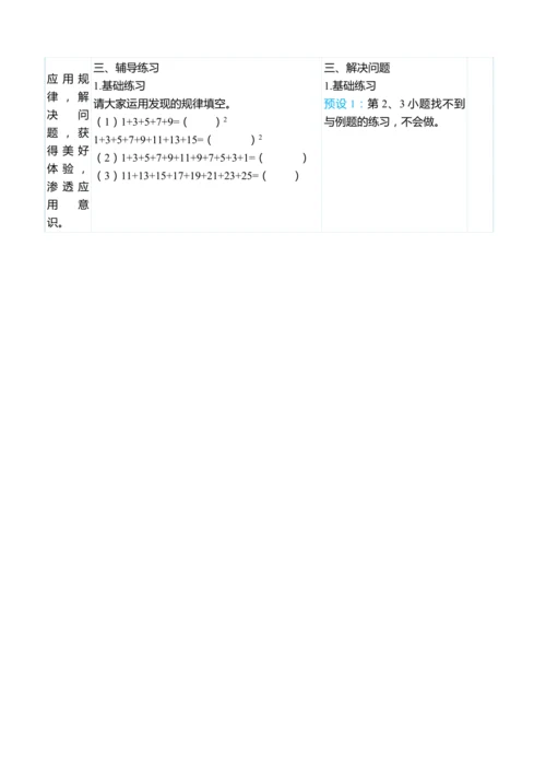 （大单元整体教学）8.1数与形（一）（表格式）教学设计 人教版 六年级上册数学