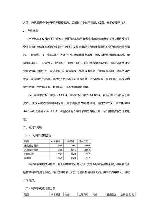 财务分析报告