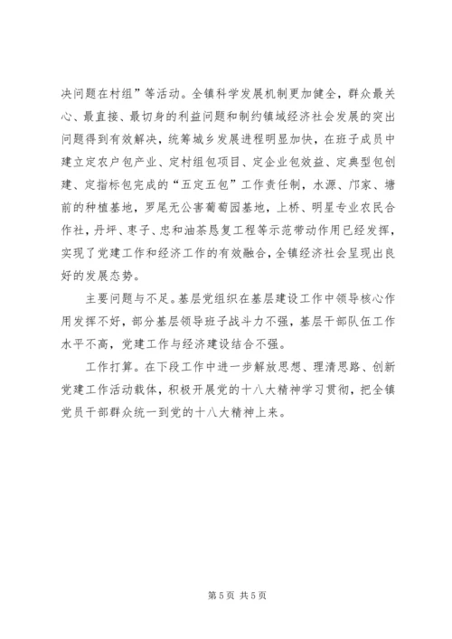 乡镇组织工作汇报材料.docx